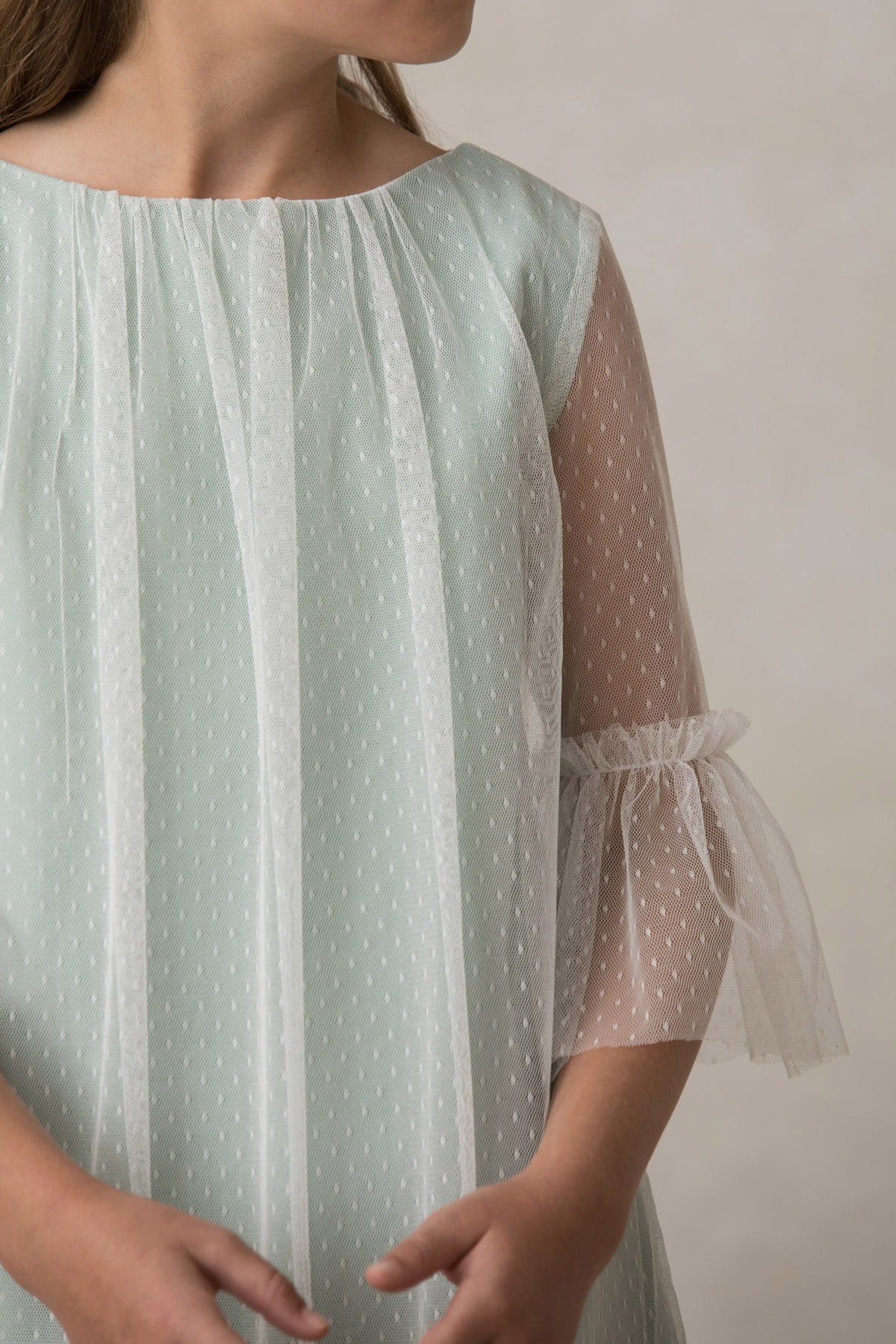 Vestido nina verde agua Vestido nina verde agua