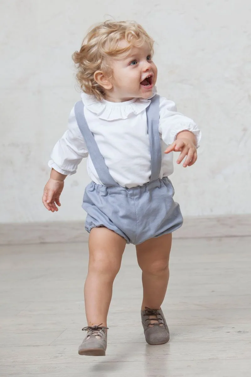 baby formal shirt, white