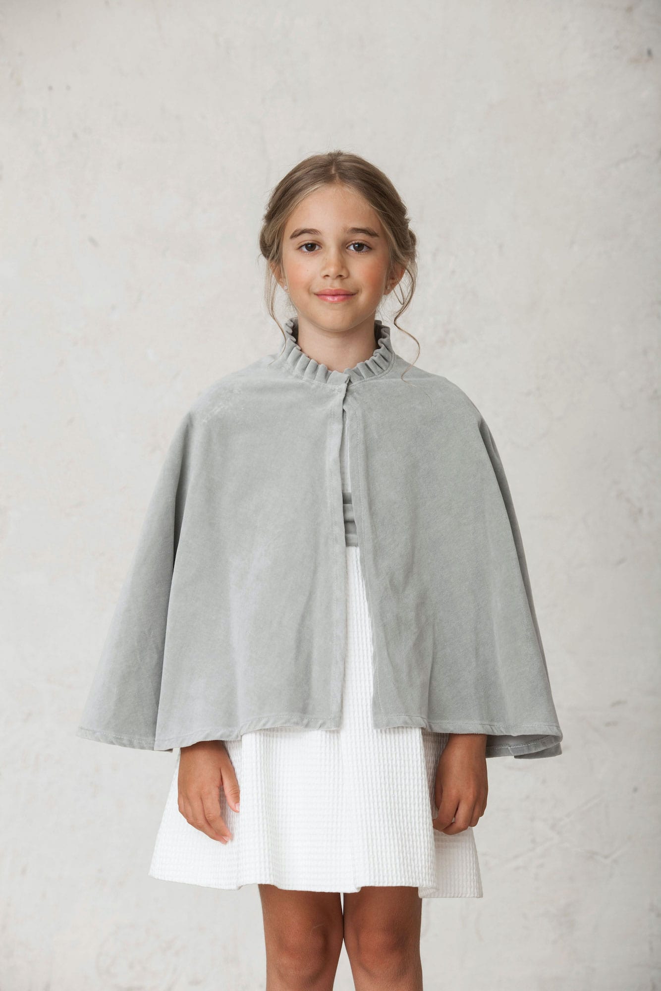 girl's velvet ceremonial cape as a coat