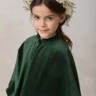 green velvet ceremonial cape for girls