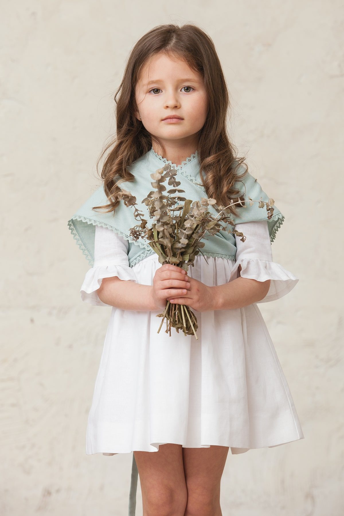 vestido de arras de niña blanco