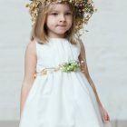 vestido de ceremonia para niña de tul blanco