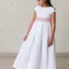 communion dress with scoop sleeves
