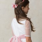 vestido de comunion de niña sencillo en plumeti