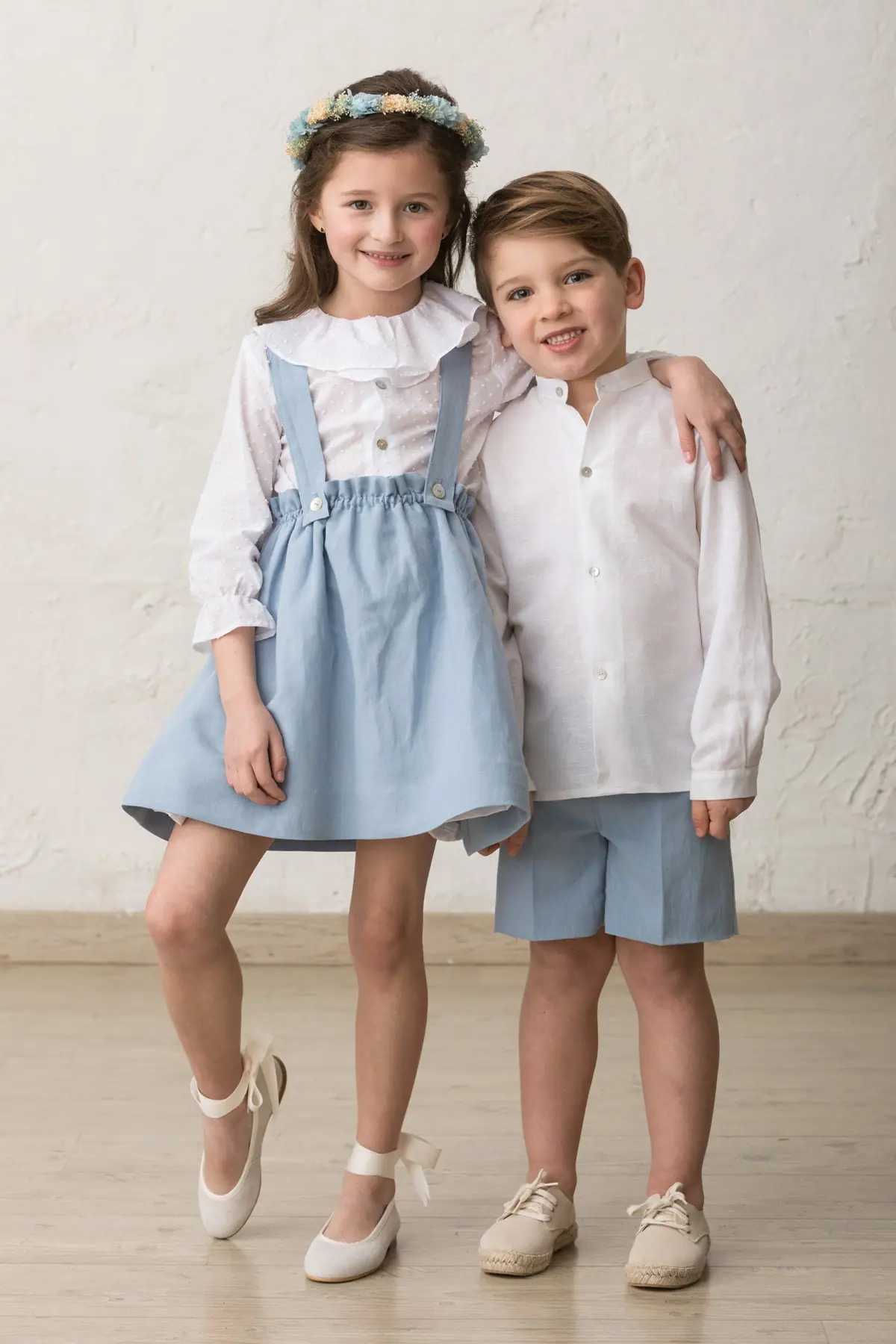 blue linen bermuda shorts for boys' formal occasions
