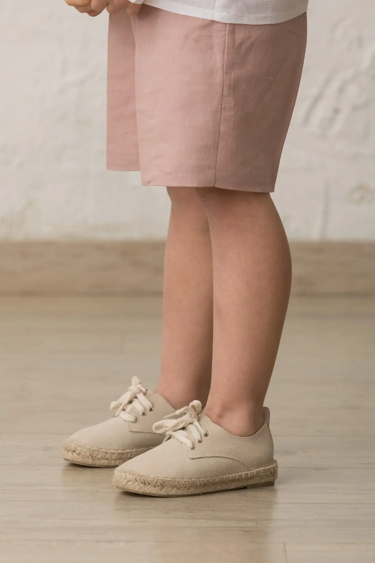 linen bermuda shorts for boys, pink nude