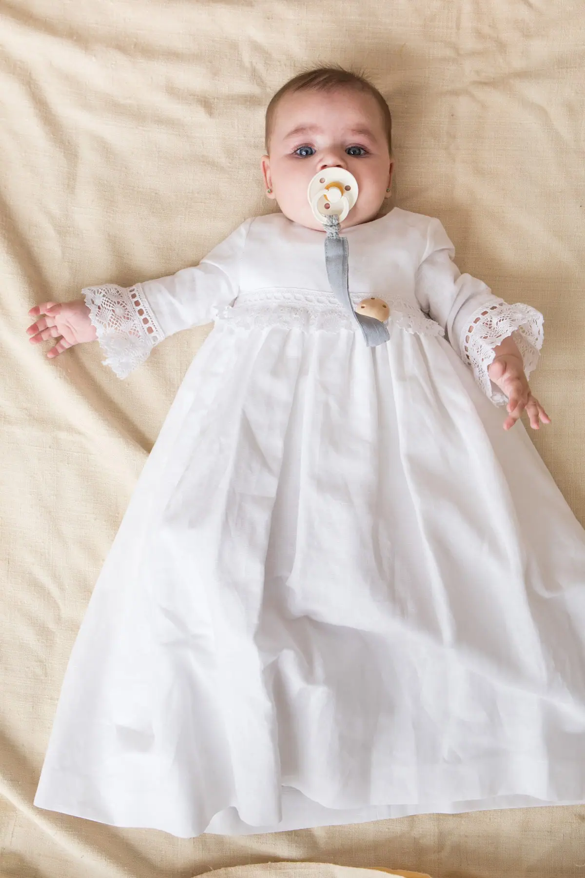 long sleeve baptism skirt baby 1
