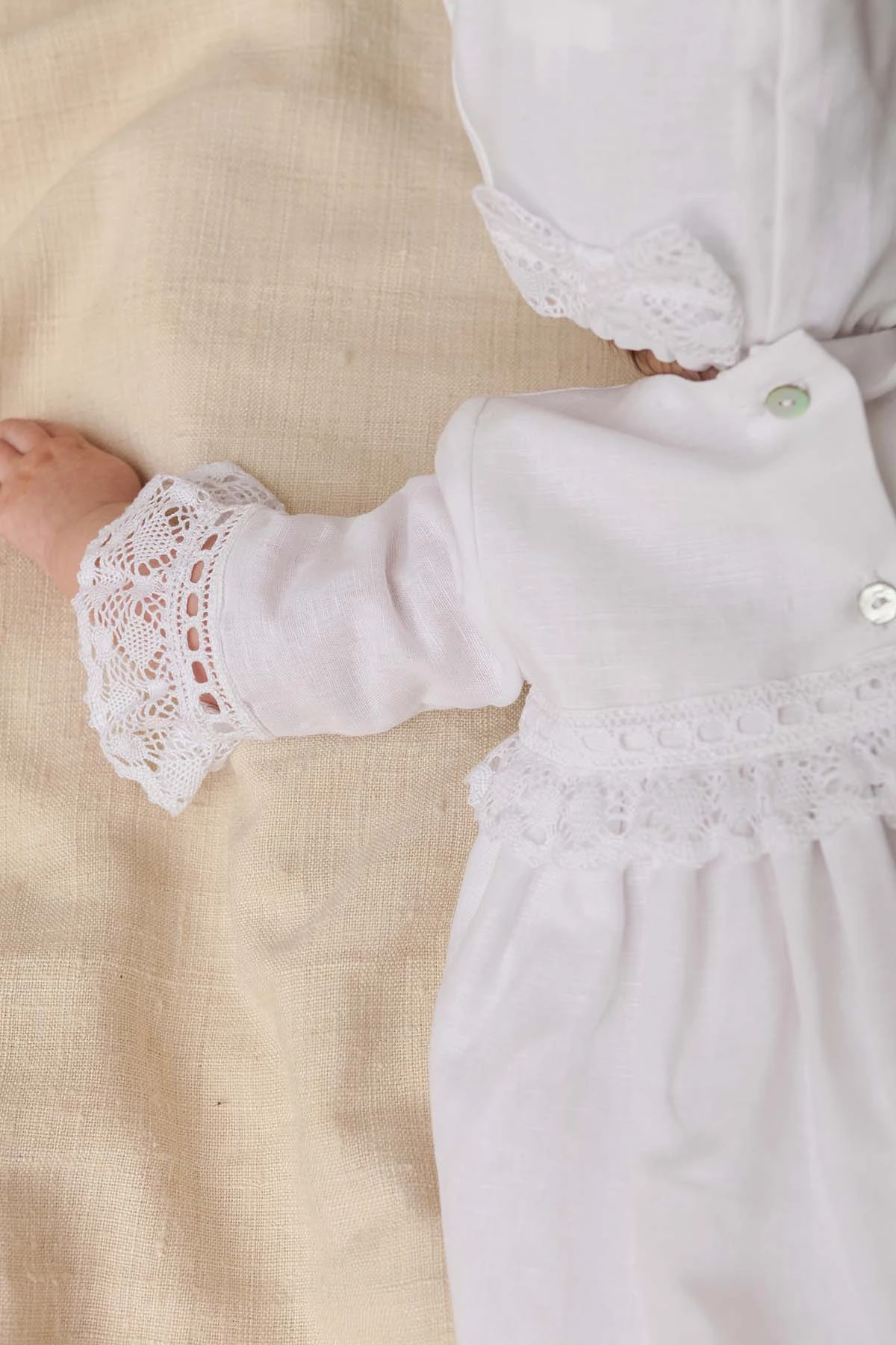 long sleeve baby christening skirt
