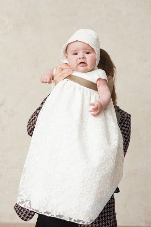 silk christening skirt