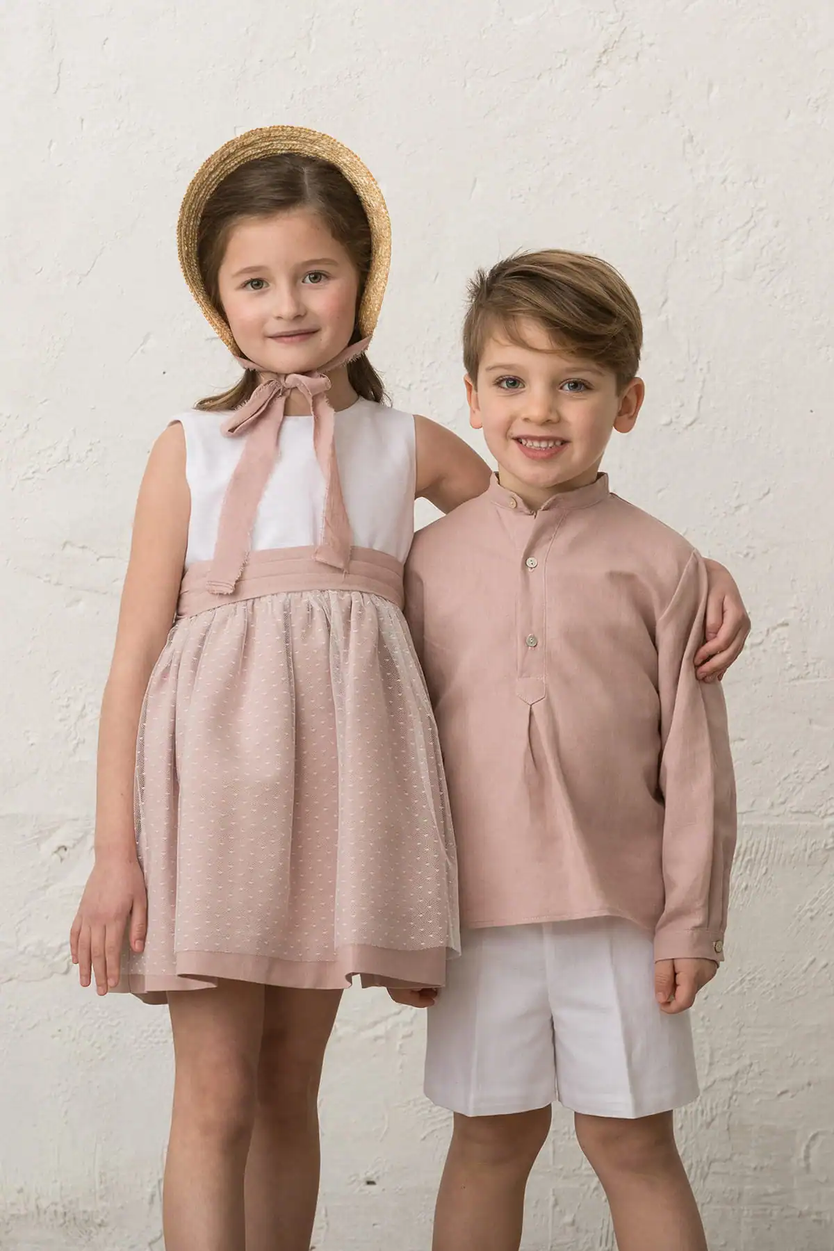 nude pink boy's formal shirt