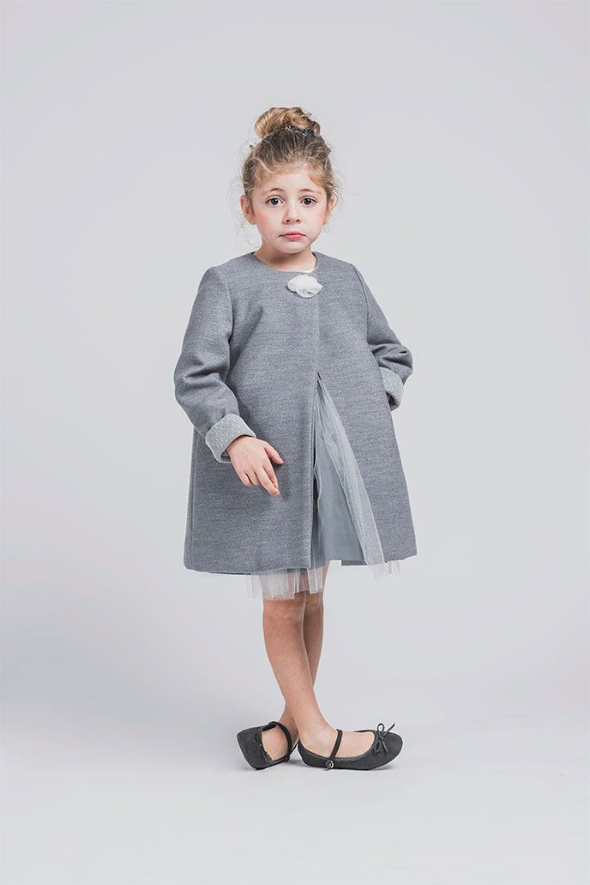 Gray cloth coat | Girl
