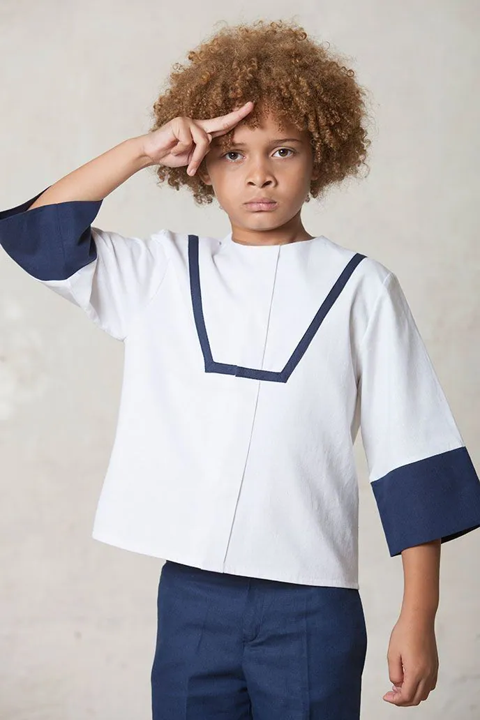 original communion Japanese sailor jacket linen quemono