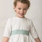 simple aqua green ceremony sash for girls