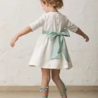 simple teal girl's ceremony sash