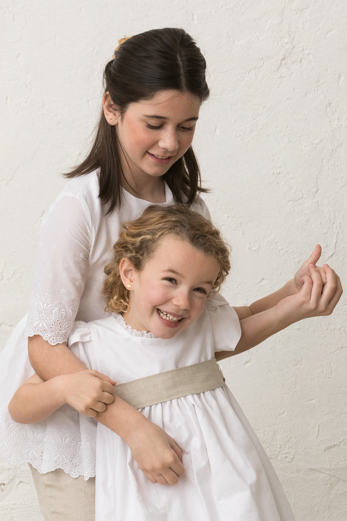 fajin para lazo de vestido de niña rustico