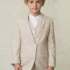 beige linen boy's blazer