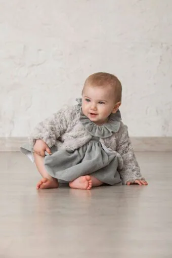 baby girl coat with scaled fur