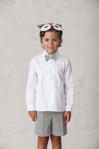 long white children's shirt for elegant ceremonial wear
