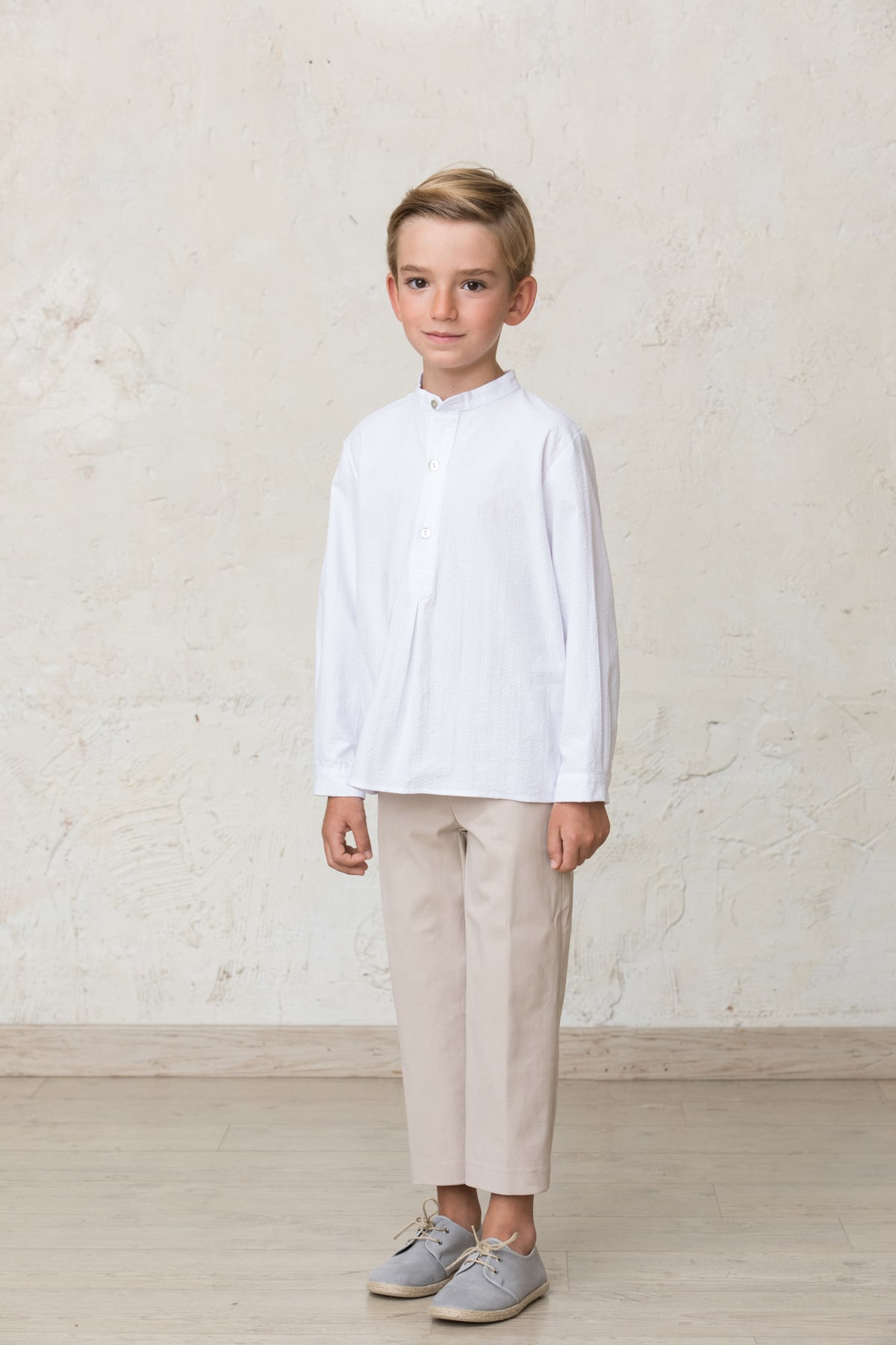 camisa blanca ceremonia nino mao