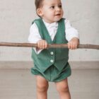 chaleco de pana de ceremonia para bebés