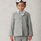 chaqueta de niño para invierno de terciopelo gris