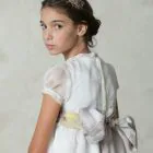 brown hair accessory for girls, ceremony, pom-poms