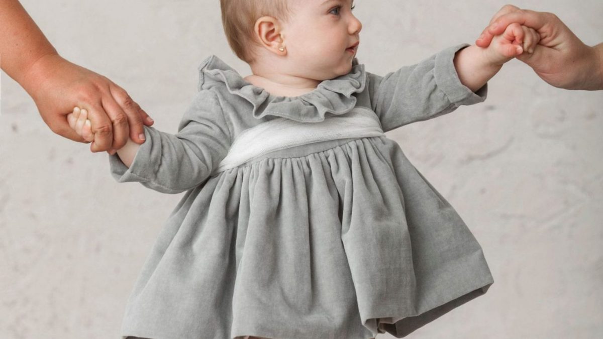 Vestido terciopelo bebé invierno Quémono