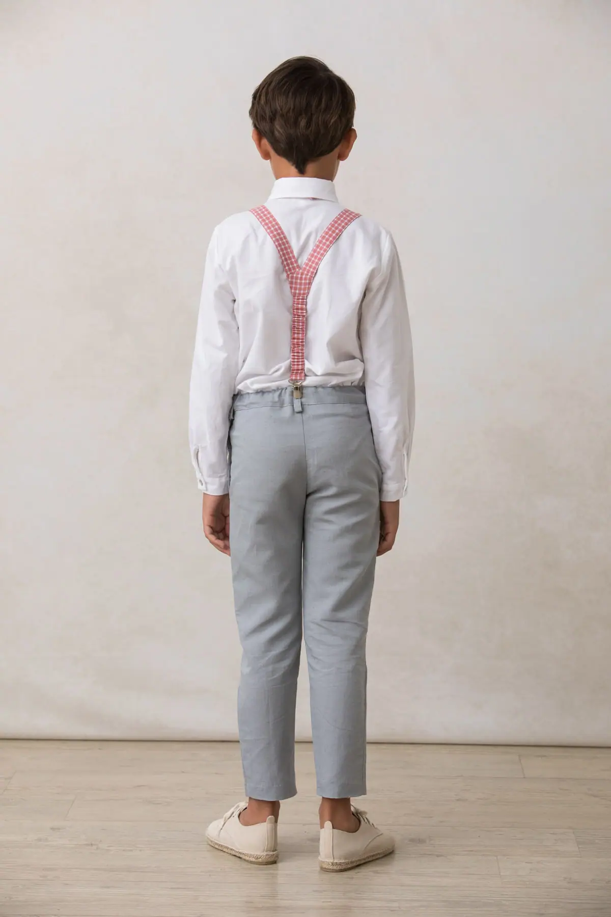 boys' grey linen trousers
