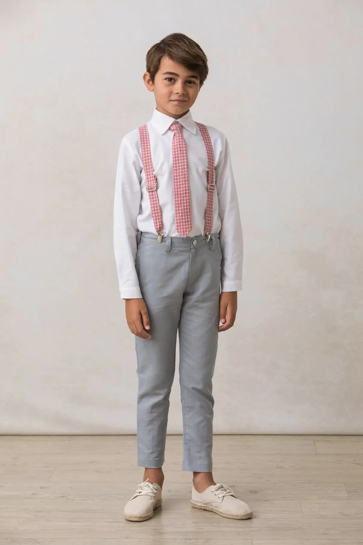 boys' linen grey trousers