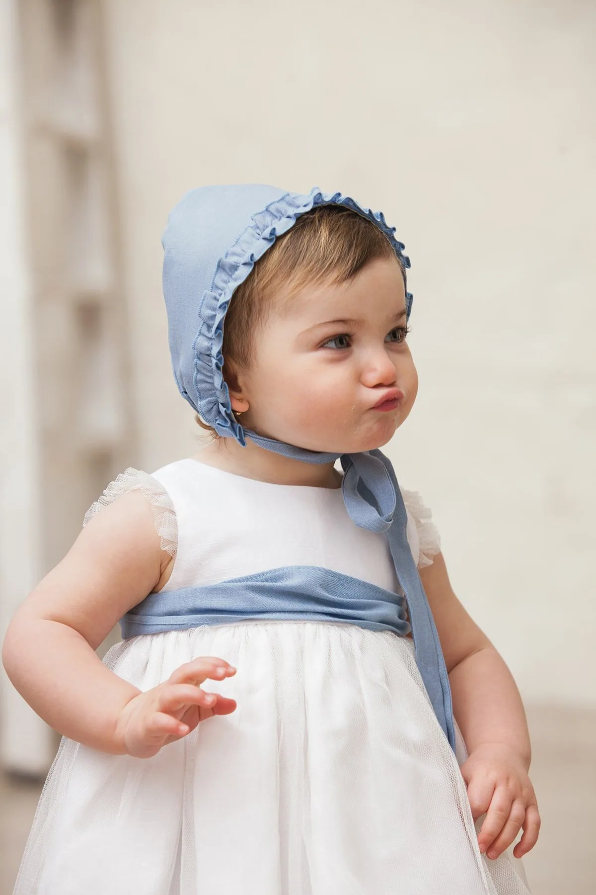 blue ceremony child dress Ceremony dress 657 blue for girls of the brand MIMILÚ – Modini Shop España