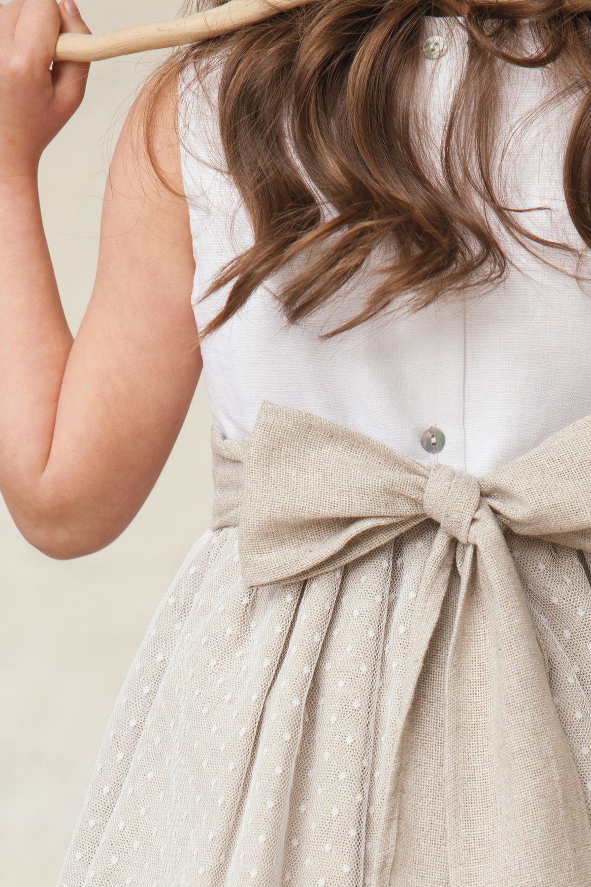 vestido de ceremonia niña de plumeti