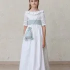 communion dress boat neck