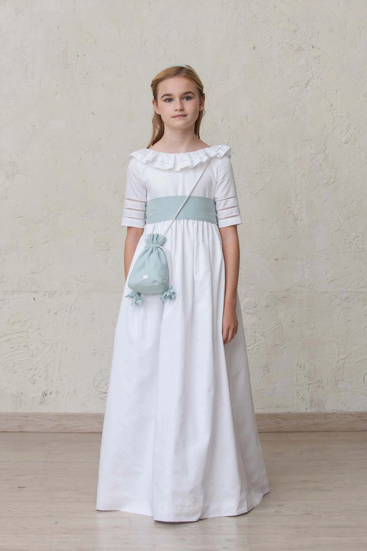 communion dress boat neck