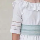 communion dress with ruffled collar