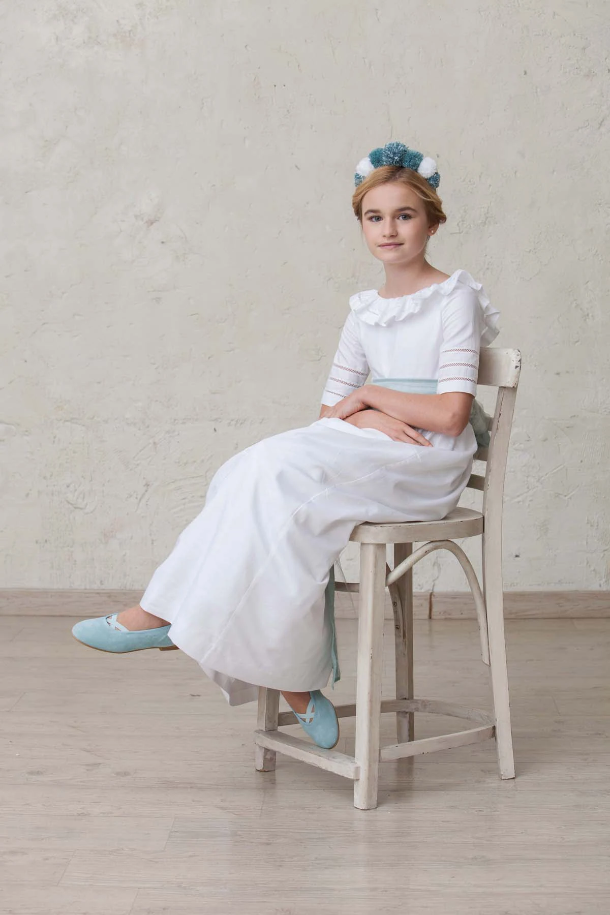 communion dress boat neck