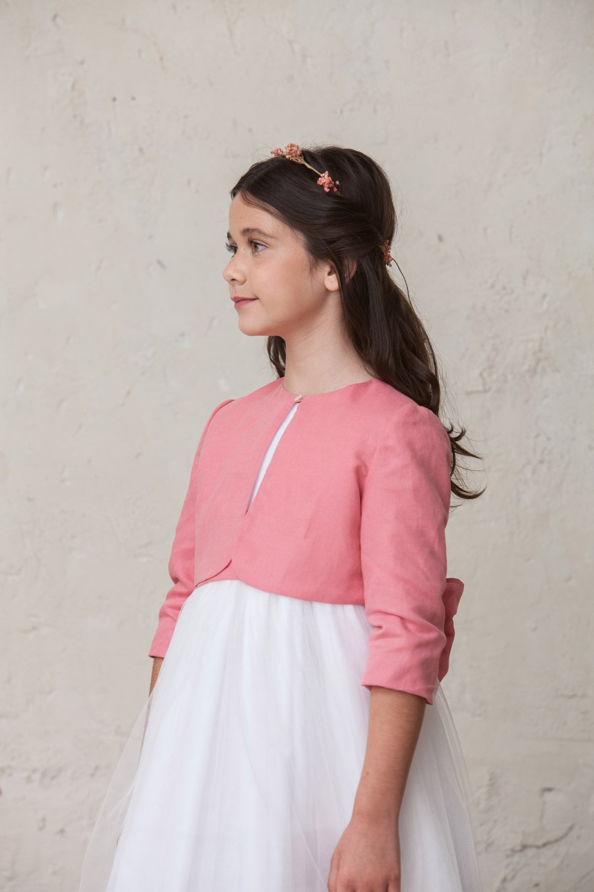 vestido de comunión romántico de niña