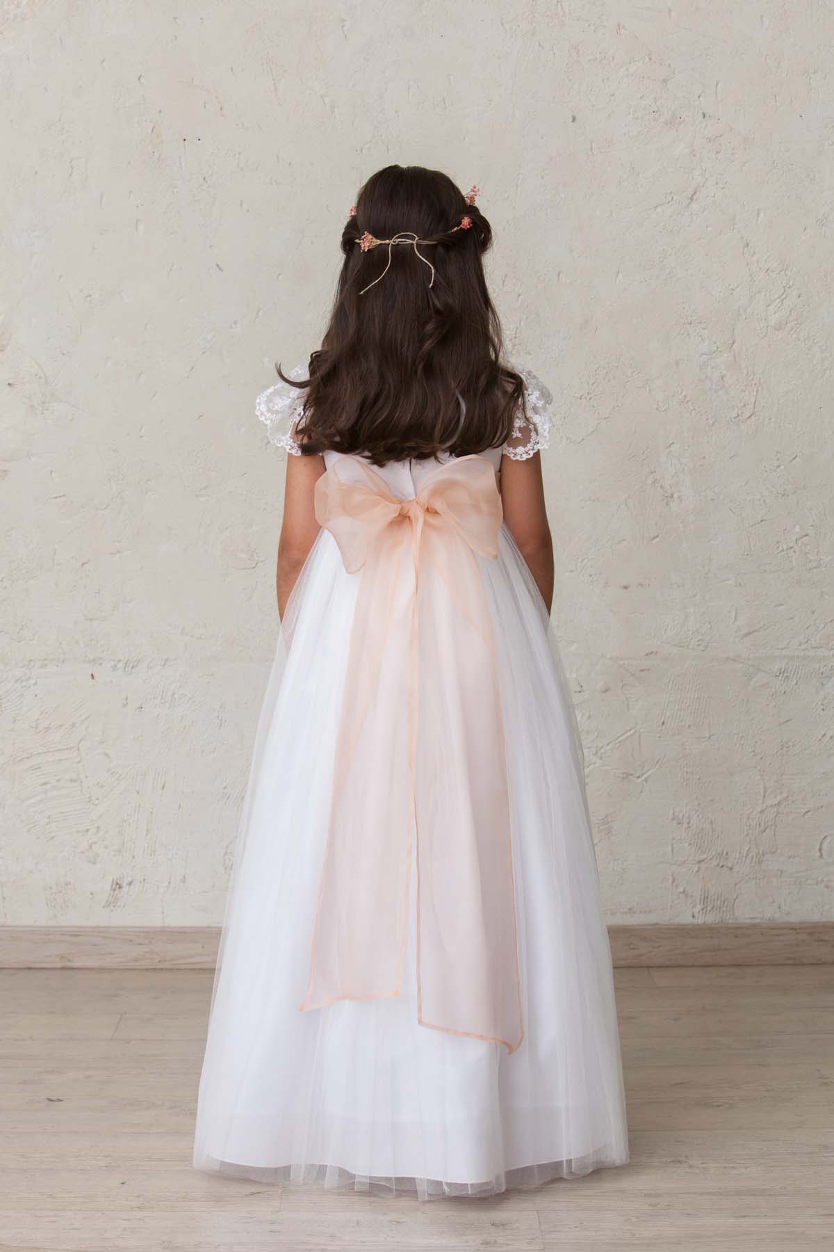 vestido de comunión romántico de niña