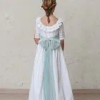 boat neck first communion dress