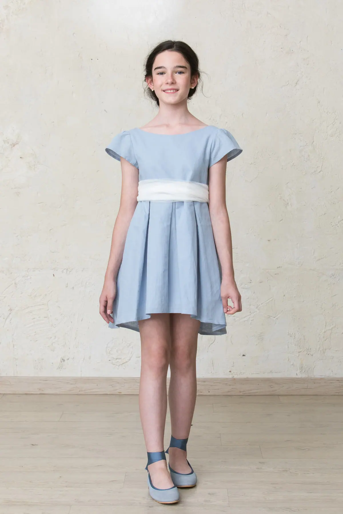 blue leather shoes for girls