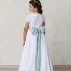 Girls' communion shoes in aqua green