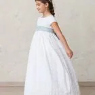 Girls' light green communion shoes
