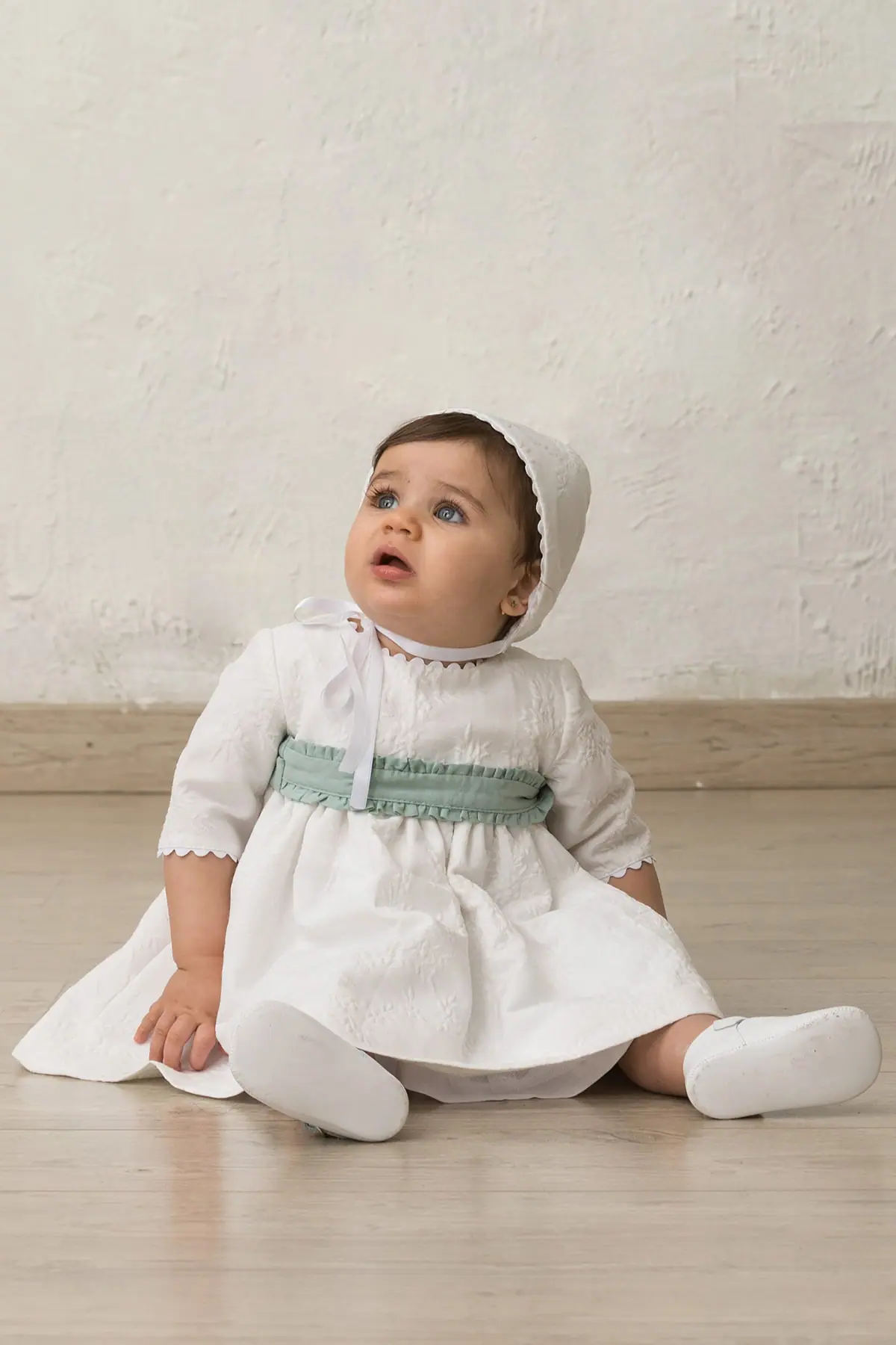 baby girl ceremony sash, aqua green