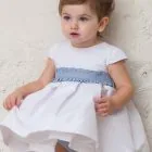blue sash and bow for baby girl ceremony