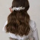 beige girl's hair clip pack