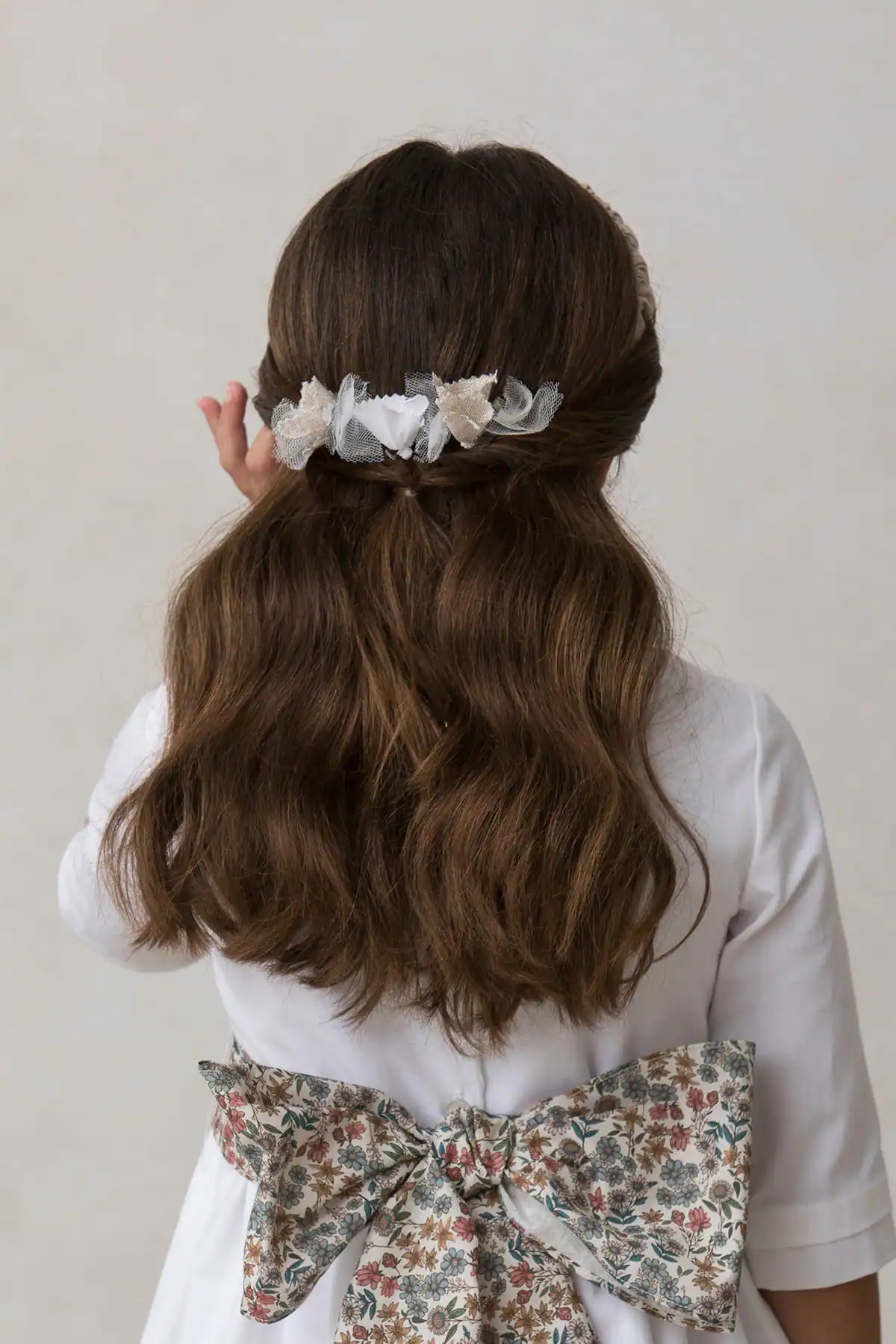 beige girl's hair clip pack
