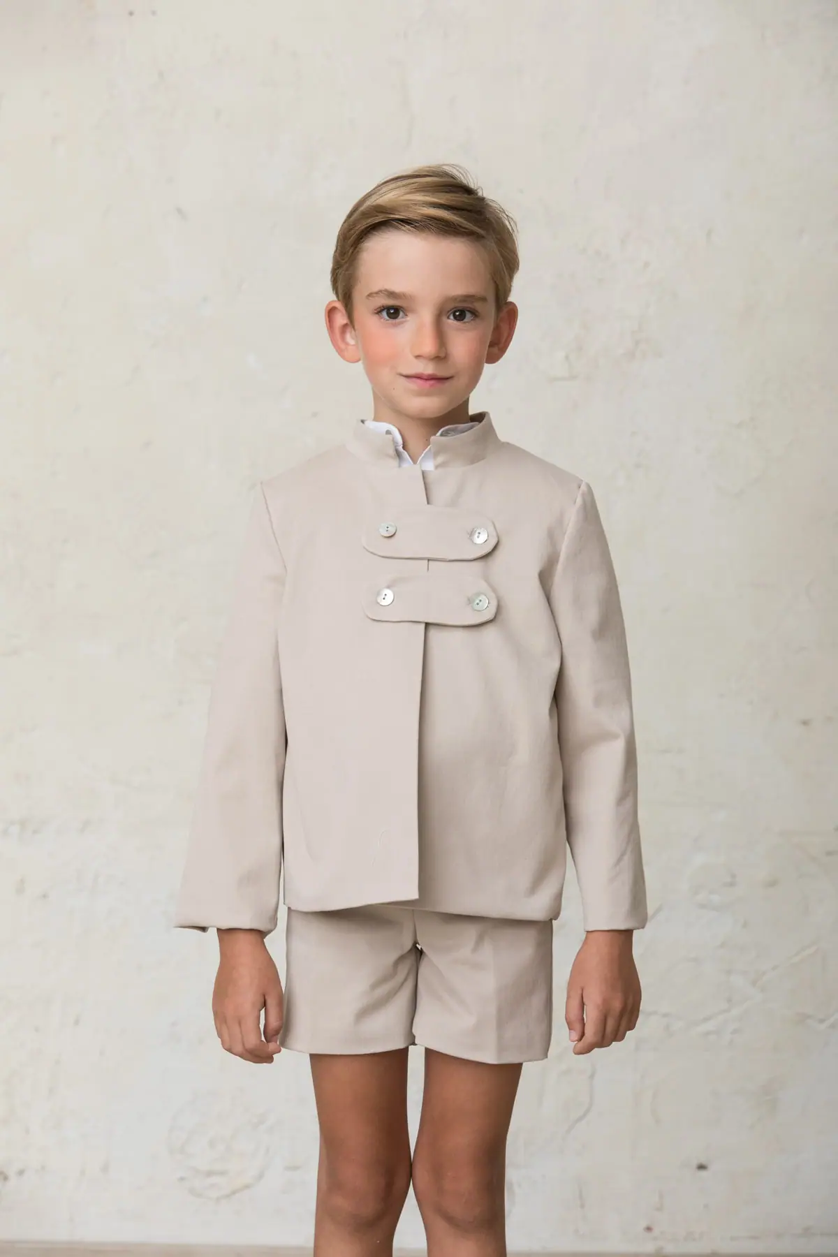 Bermuda shorts for boys, winter ceremony, trench coat
