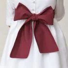 bow dress sash ceremony girl trench coat