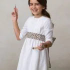basic white dress for a girl's ceremony