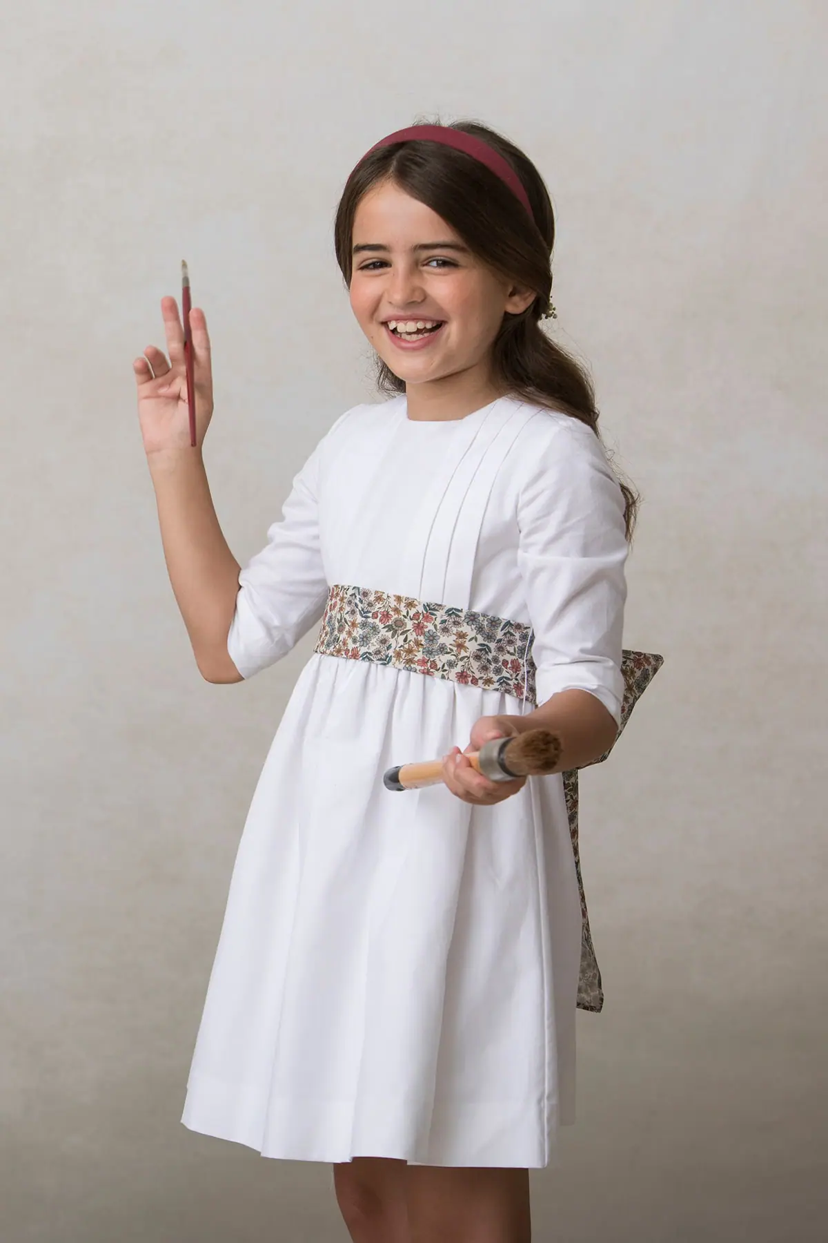 basic white dress for a girl's ceremony