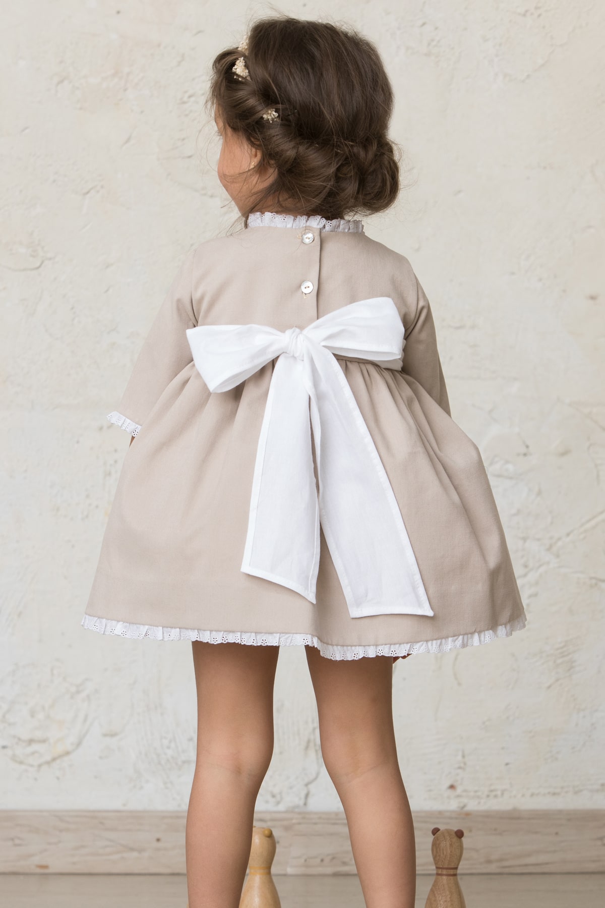 vestido gabardina de bebe